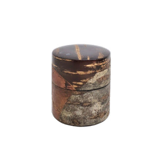 Japanese sakura cherry bark morning dew conceptualized and raden shell decorated tea canister