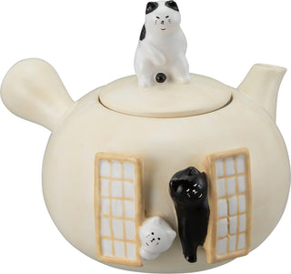 Japanese cats kyusu teapot