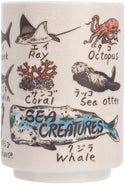 Sea creatures yunomi pottery cup