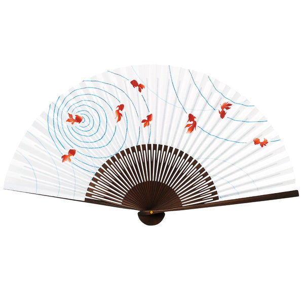 golden fish Japanese sensu fan