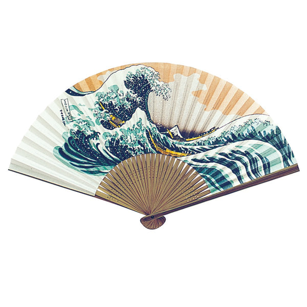 Wave and Mt.Fuji Japanese sensu fan