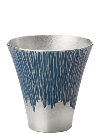 Tin blue Mt.Fuji Japanese tumbler small size Free cup sake cup