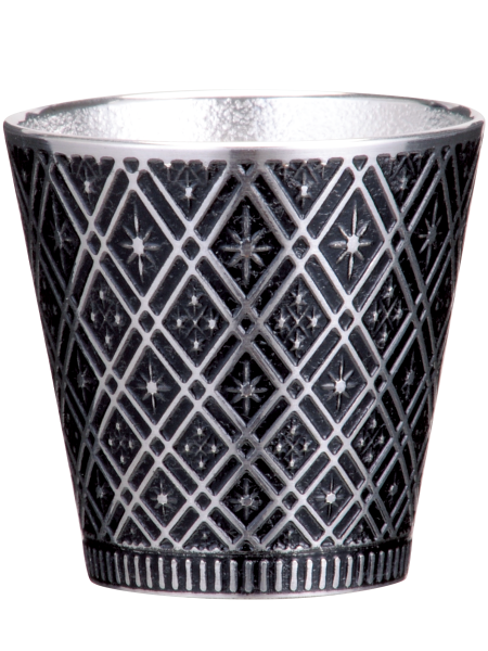 Japanese guinomi star cluster (black) tin sake cup