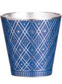 Japanese guinomi star cluster (blue) tin sake cup