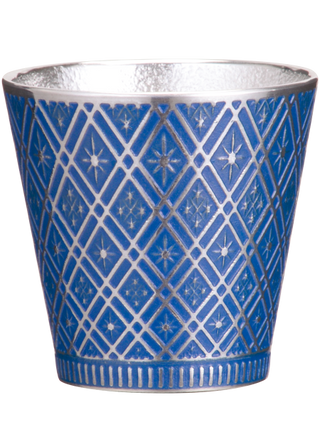 Japanese guinomi star cluster (blue) tin sake cup