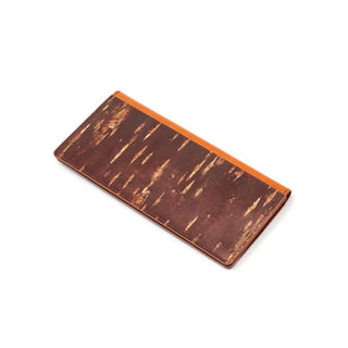 Moist luster polished Japanese sakura cherry bark leather wallet