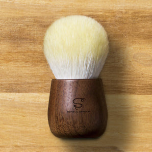 Japanese Kumano fude lemon/walnut color Face Makeup Brush