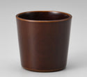 Japanese lacquerware brown guinomi sake cup