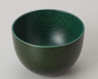 Japanese lacquerware emerald green café au lait cup