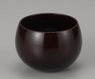 Japanese lacquerware brown dessert cup