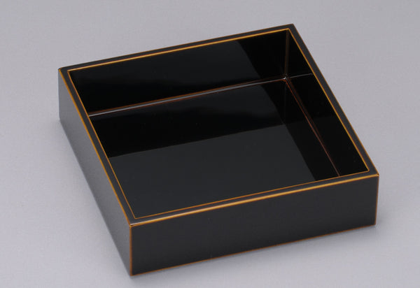 Japanese lacquerware square three-tiered food box Jubako