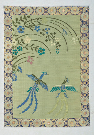 Japanese birds and nature igusa grass mat