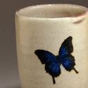 Lucky Blue Butterfly painted Free Cup