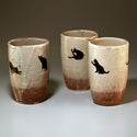 3 type black cat painted Japanese Free cup